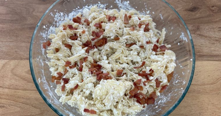Hungarian Cottage Cheese Pasta (Túrós Tészta), also known as “túrós csusza”